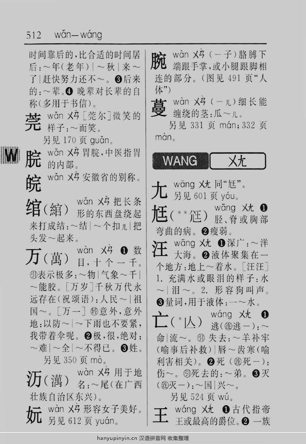 拼音wang